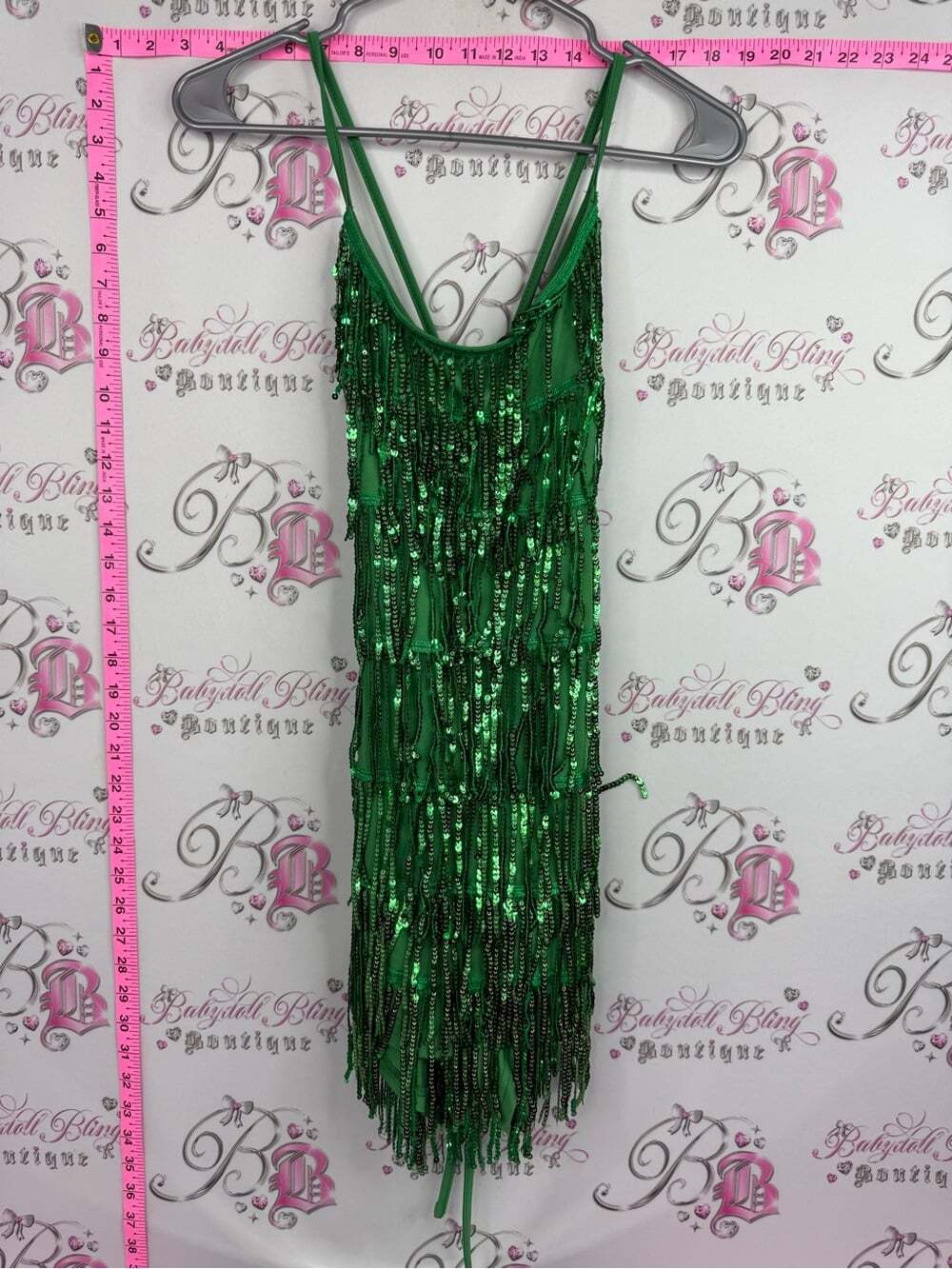 SHEIN flapper dress Shimmering Green Sequin Fringe Dress sequins sparkly